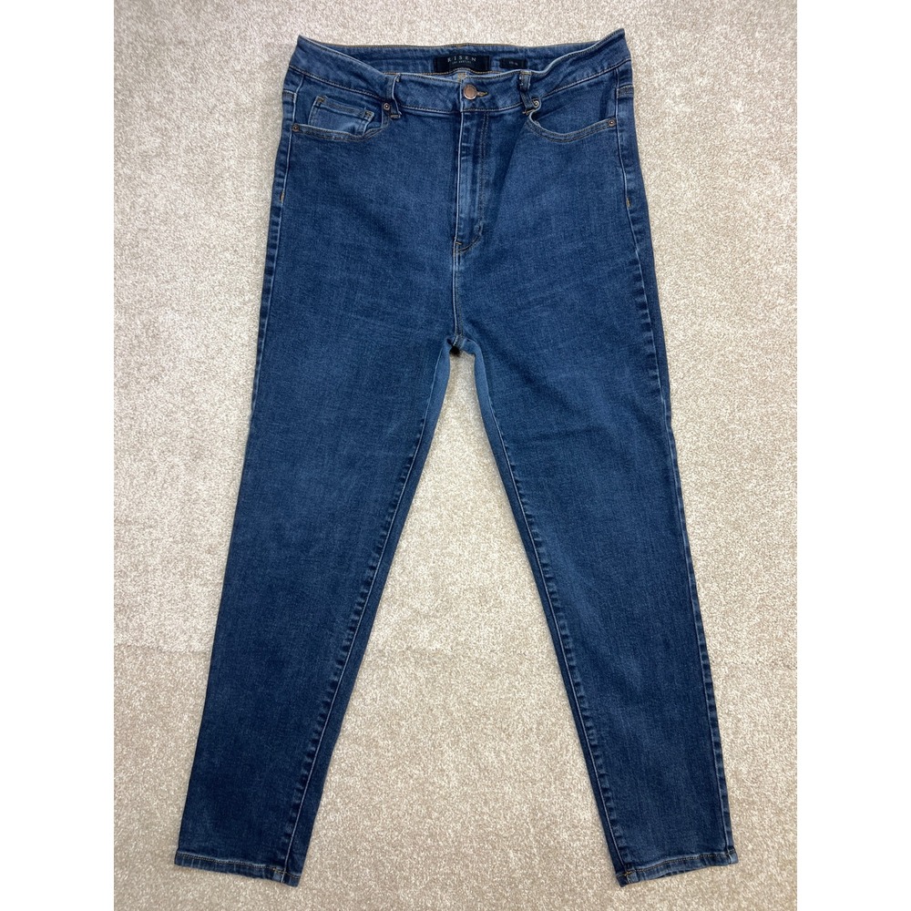 RISEN Los Angeles Women's Blue Denim Jeans Size 1XL High Rise Skinny Fit